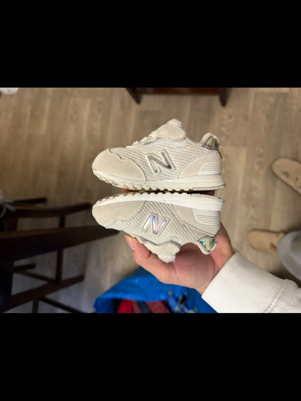 New Balance 515 Light Beige Casual Sneaker Toddler TD Size 4C Used